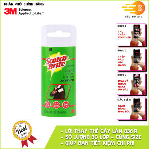 Cây lăn bụi siêu dính loại lớn 30 lớp Scotch-Brite 3M 836R-30 - Tốc độ 247 30 lớp làm sạch quần áo sofa hàng 3M cao cấp