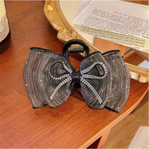 Summer Mesh Bow Hair Clips Women 2026 New Shark Clips Korean Fashion Hairpin Hair Accessories