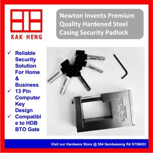 Newton Invents High Quality Hardened Steel Casing Door Gate Pad Lock Compatible to Singapore HDB BTO Flat