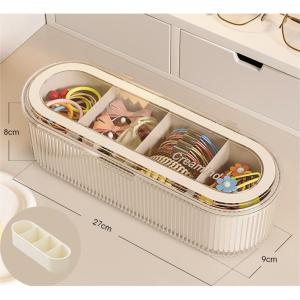 Shopclassyhome Hair Clip Organizer Storage Box Hair Rope Hair Ties Transparent Children Portable Child Women Organiser