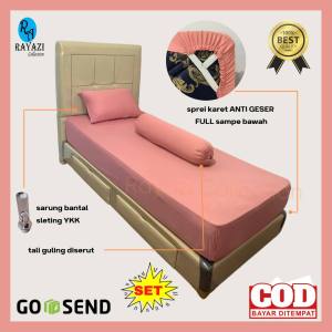 SPREI KARET ANTI LEPAS (SET) Uk. 160x200x25-30cm (SPRINGBED) POLOS