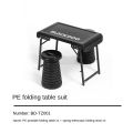 BLACKDOG Black Folding Table & Chair Set Portable Lightweight Foldable Table Chair Camping Aluminum PE Plastic Table Telescopic Chair Set Outdoor Hiking Picnic BBQ Dining Heavy Duty Original Black Dog. 