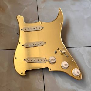 Prewired Loaded Guitar Stratocaster Pickguard SSS Pick Guard Seymour Duncan SSL1 Single Coil Pickup Copper Shaft Pots Multi Switch for Fender Electric Guitar Part Replacement