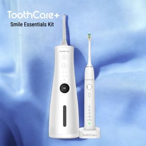 Bundle Deal - ToothCare+ Professional Clean Series Electric Toothbrush + Pro Series X-LED Water Flosser (BLACK/WHITE)