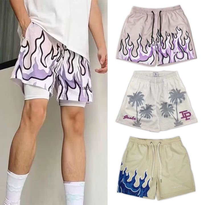 S-3XL Men's Mesh Short Basketball Shorts With Cycling Drifit Fake