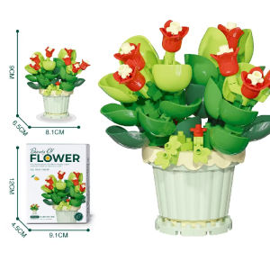 Mainan Mini Block Building Nano Blok Mawar Sunflower 3D Puzzle Bricks Bunga Flower DIY Balok Bricks Susun Nano Block