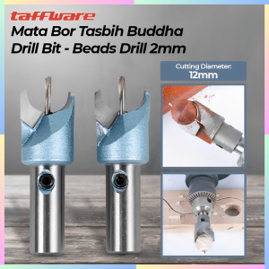 FAST DELIVERY Taffware Tideway Mata Bor Kayu Multifungsi Drill Bit DIY Buddha Tasbih Beads 2mm 2 PCS