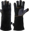 Extreme Heat & Fire Resistant Gloves Leather with Kevlar Stitching,Mitts Perfect for Fireplace, Stove, Oven, Grill, Welding, BBQ, Mig, Pot Holder, Animal Handling. 