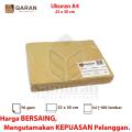 Amplop Kertas Coklat GARAN Ukuran A4 22 x 30 cm / Amplop Dokumen 22x30 1 pak isi 100 Lembar tebal 70 Gsm - Gram. 