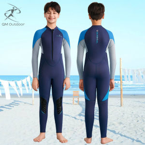 kids 2.5MM Neoprene Front zipper Wetsuit Keep Warm Diving Suit for Swimming Suit Boy Girl