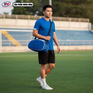 Túi Đựng Giày Đá Banh Chống Nước TNBags TN.B.9003 Màu Xanh Nhiều Ngăn Tiện Dụng Phong Cách Thể Thao In Logo Dập Nổi Sang Trọng!
