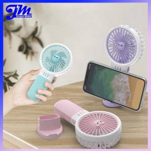Kipas Angin Genggam Tangan Karakter Handy Mini Fan Portable Baterai AA Kipas Elektrik