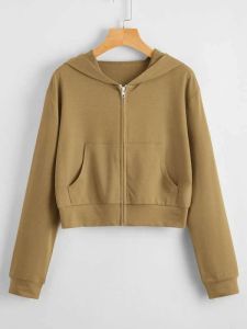 JAKET WANITA  GABRIEL HOODIE CROP OVESIZE KOREA STYLE TERBARU