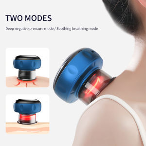 Smart Vacuum Cupping Body Massager Red Light Heating Therapy Cupping Slimming Vacuum Pressure Acupuncture Dampness Detox Back Body Massager  刮痧仪拔罐器