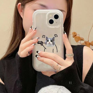 Cocok Untuk iPhone 7 8 6 6 S Plus mini Case 11 13 12 14 15 Pro MAX XR XS MAX 7Plus 8Plus SE 2023 iPhone Cat Casing Silikon Tahan Benturan