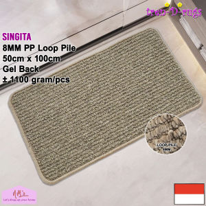Tren-D-rugs Keset kaki salur polos stripe alas dapur panjang kamar anti slip 50 cm x 100 cm - NMs