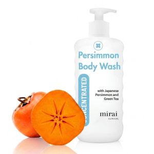 Mirai Clinical Persimmon Body Wash for Old People Smell Nonenal® Solution Moisturising Body Wash for Strong Body Odor Japanese Persimmon and Green Tea Extracts For Men and Women 9.29 Fl oz