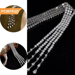 【PCWFKef】 New ánh sáng sang trọng tinh tế pha lê sao băng dài tua trâm Pin cho phụ nữ thời trang vai chuỗi trang sức bên Quà Tặng