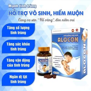 Viên uống cho nam ALOCON Vạn Tam hộp 30 viên giúp bổ thận tráng dương tăng số lượng và chất lượng tinh binh tự nhiên