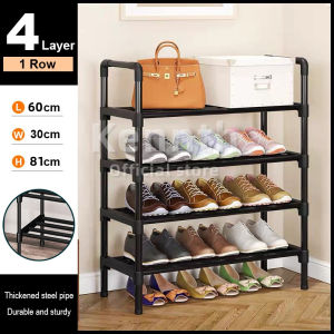 DuduMart 4 layer Shoe rack stainless steel Stackable Shoes Organizer Storage For Dormitory Bedroom