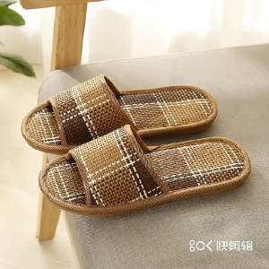 New Spring/Summer CoupleS Bamboo Woven Sandals Cool Bamboo Rattan Mat Indoor Wooden Floor Slippers