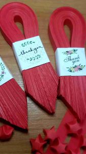 กระดาษพับดาวสีแดง 120 แผ่น