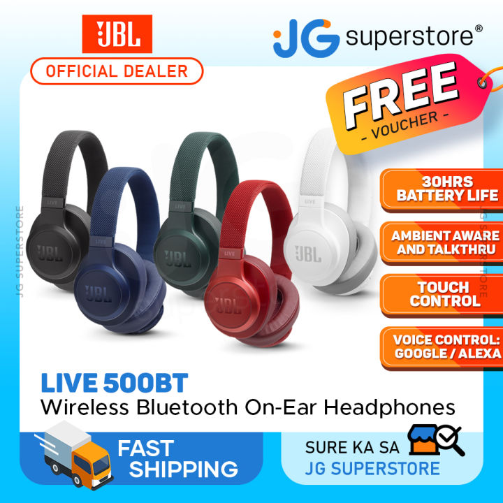 JBL LIVE 500BT Wireless OverEar Bluetooth Headphones Foldable 30h