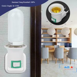 Fitting Lampu Bohlam Portable EU Plug 250V 6A E27 with Switch