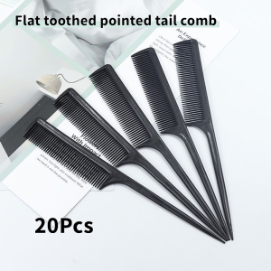 20Pcs Flat Toothed Pointed Tail Comb Straight Hair Comb Professional Hair Tail Comb Styling Specific Hair Picking Comb