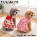 VIVIDI Bow Lace Spring Dog Princess Dress Breathable Heart Patten Medium/Small Pet Skirts Cute Comfortable Dog‘s Summer Dress For Puppy Poodle Chihuahua Etc. 