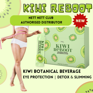 Fresh Stocks - Tora Kiwi Reboot Natural Botanical Beverage with Eye Care Gentle Detox and Slimming Digestive Health Supplement MultiVitamin Improves Lipid Metabolism 25 Sachets per box / Tora Woma