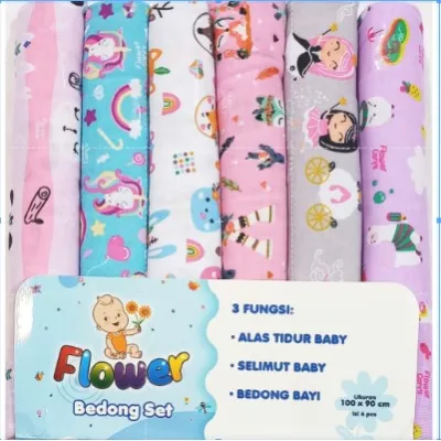 ECER 1pcs / BEDONG BAYI FLOWER bahan Kaos Halus & Adem