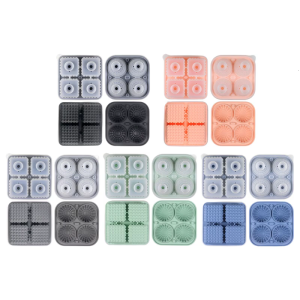 2ชิ้นแม่พิมพ์พิมพ์ซิลิโคนทำน้ำแข็งก้อนสี่เหลี่ยมน้ำแข็งวิสกี้กลมสี่เหลี่ยมถาดบอลง่ายต่อการเผยแพร่แม่พิมพ์สำหรับผู้ที่ชื่นชอบค็อกเทล