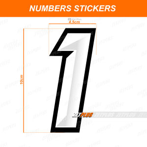 STIKER ANGKA RACING /sticker 1 2 3 4 5 6 7 8 9 0/motor cross MX-emblem papan nomor trail-atv-decal-custom universal