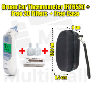 Digital Ear Thermometer- Braun ThermoScan IRT6520  with Age Precision Age Smart Fever Thermometer with Disposable Probe Covers or Lens Filters Ear Thermal Scanner for Kids Babies Toddlers and Adults