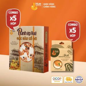 Combo 10 hộp mix (5 lớn 5 nhỏ) Bánh Ép Huế vị BBQ - Đặc sản Huế thơm ngon giòn rụm mê mẫn lòng người Ăn Là Ghiền!