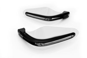 Yimix 1 pair of motorcycle hand guards with LED lights and windproof motorcycle universal handle protectors