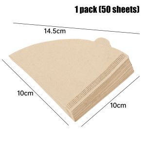200Pcs Cone Shaped Unbleached All Natural Compostable Coffee Filters 1-4 Cup Per Sheet Disposable Wood Pulp Filter Paper Pour Over and Drip Coffee Maker Accessories