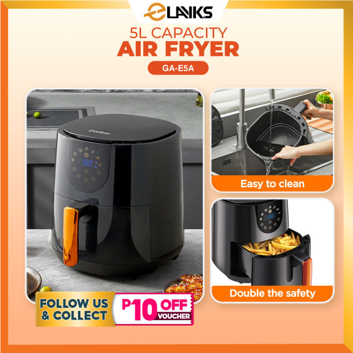 Gaabor Air Fryer, 5L Digital Control Hot Oven Oil Free Healthy Cooker ...