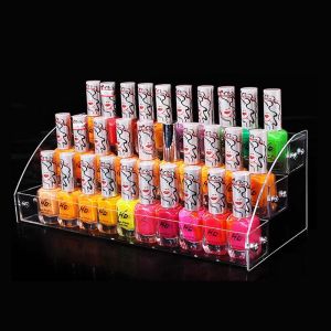 Clear Acrylic Stand Tiers Cosmetic Organizer Lipstick Jewelry Nail Polish
