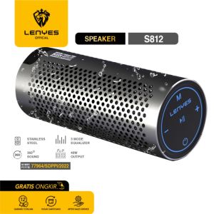 [ YM ACC ] Speaker Bluetooth Portable LENYES S812 IPX5 Wireless HIFI Original