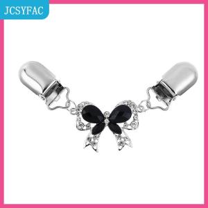 JCSYFAC Thời trang Bow Cardigan áo len áo Pin khăn choàng Trâm Clip vịt khăn móc