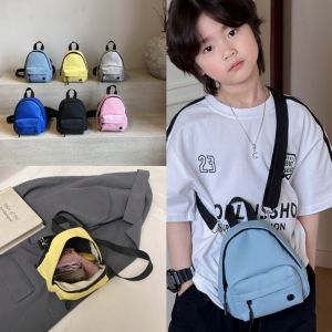 WEIYA Multifunctional Children Shoulder Bag Korean Style Lightweight Canvas Crossbody Bag Casual Solid color Travel Bag Boys