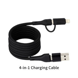 Muxma Magnetic Self Winding Fast Charging Cable Type C for iPhone 16 15 65W USB A To L/C-L Wire Data