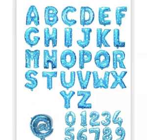 BLUE color DIY letter balloon size 16 inches