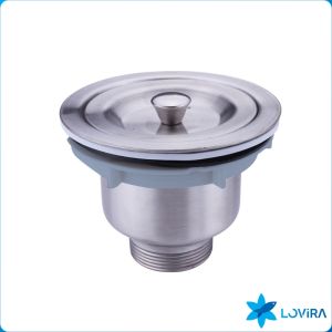 LoviRa Stainless steel sink drainage filter kit kitchen metal center knob stopper replacement