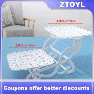 【ZTOYL】 1 2 chiếc đĩa bánh đứng đĩa ăn vặt bánh cupcake giỏ trái cây sáng tạo Ba Tầng