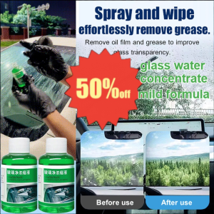 ✅Powerful Stain Remover✅ Automotive Glass Oil Sediment Dust Glass Cleaning Spray Mild Formula Glass Conditioner