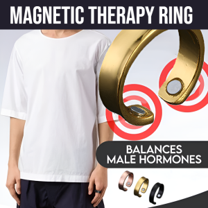 Couples Open Ring Rose Gold Metal Jewelry Magnet Open Ring Metal Ring Health Ring Open Design Health Benefits Love Connection