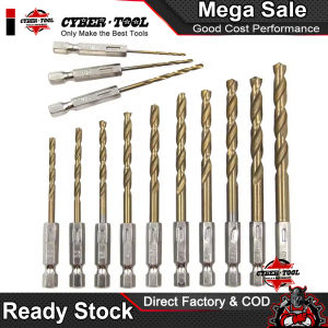 13Pcs Hex Shank 1/4 Metal Drill Bit Set 1.5-6.5mm